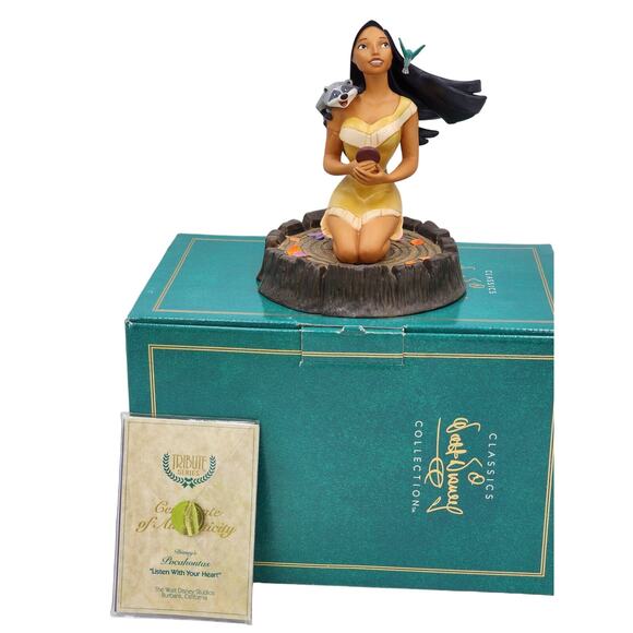 WDCC Disney Pocahontas Listen With Your Heart W Box COA Tribute Series Figurine - Picture 1 of 15